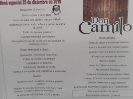 Don Camilo menu