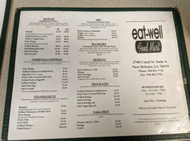 Eat-well Food Mart menu