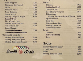 Sushi Train (lacey) menu