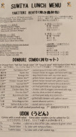 Sumiya Japanese Charcoal Grill menu