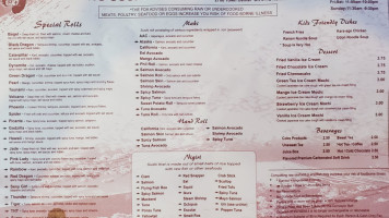 Revolving Sushi Factory menu