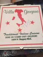 Gargano's Villa menu