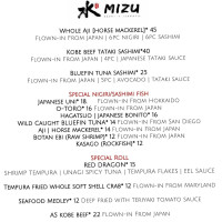 Mizu Izakaya and Sushi food