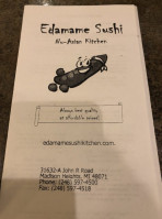 Edamame Sushi menu