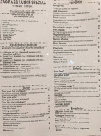 Seagraas Thai And Sushi menu