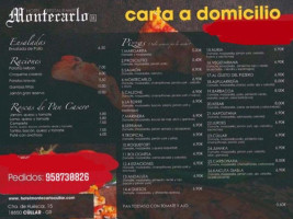 Montecarlo menu