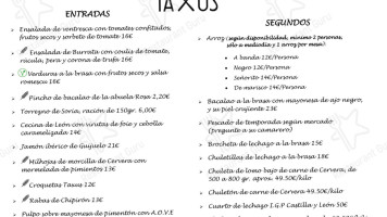 Taxus At Camping Fuentes Carrionas menu