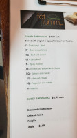 Fat Tummy Empanadas menu