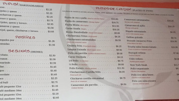 Ercilia's menu