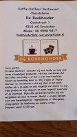 Koffie-kaffee De Boekhouder menu