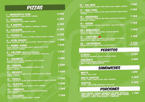 Pizzapp menu