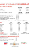 Danny's -b-que menu