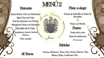 Mesón Suárez menu