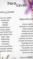 El Rincon Icod De Los Vinos menu