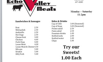 Echo Valley Meats menu