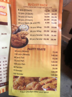 Louisiana Fried Chicken menu