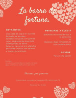 La Barra De Fortuna menu