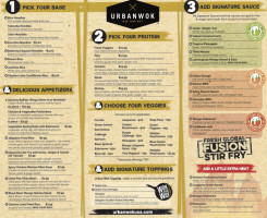 Urban Wok menu