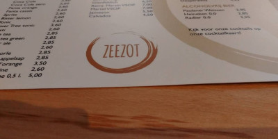 Brasserie De Zeezot B.v. Westkapelle menu