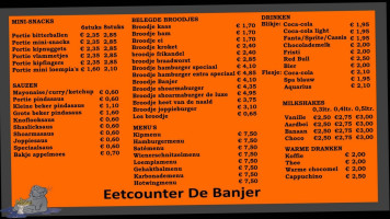 Eetcounter De Banjer Peize menu