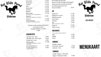 The White Horse Wekerom menu