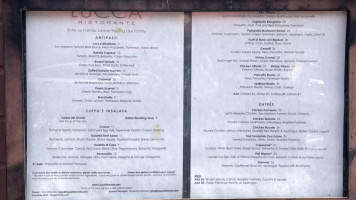 Lucca Ristorante menu