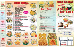 Asian Cuisine menu