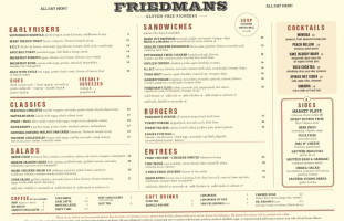 Friedman's Herald Square menu