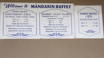 Mandarin Super Buffet inside