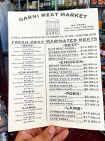 Garni Meat Market menu