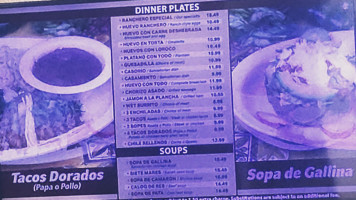 Melys Pupuseria menu