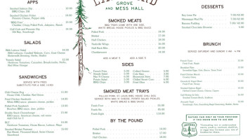 Ladybird Grove Mess Hall menu