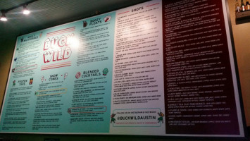 Buck Wild menu