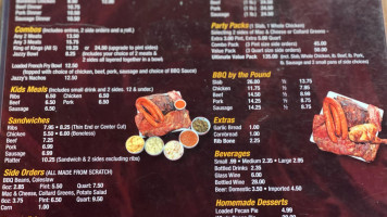 Jazzy's Bbq menu