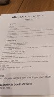 Lotus And Light menu