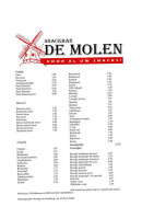 Snackbar De Molen menu