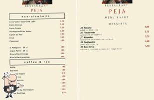 Cafe Peja Zevenbergschen Hoek menu