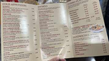 Kabab Crush menu