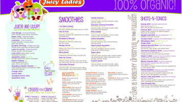 Juicy Ladies menu
