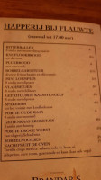 Brandaris Brasserie West-terschelling menu