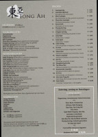 Chinees Indisch Tong Ah B.v. Nuenen menu