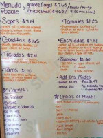 Tacos Mi Pueblo menu