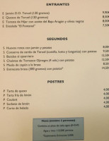 El Fontanal menu