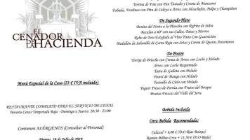 La Hacienda De Don Juan Llanes menu