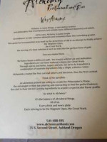 Alchemy Restaurant And Bar menu