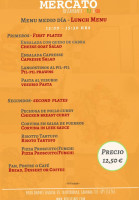 Mercato menu