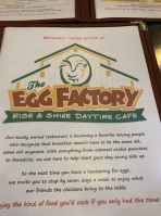 The Egg Factory menu