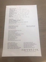 Narrative menu