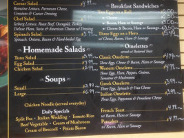 Wheeler Deli menu