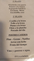 La Legua menu